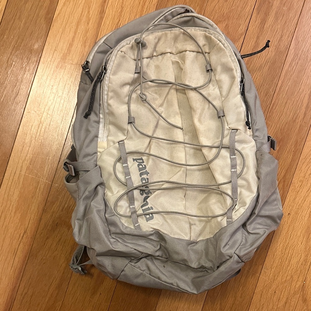 Patagonia Light Gray Backpack